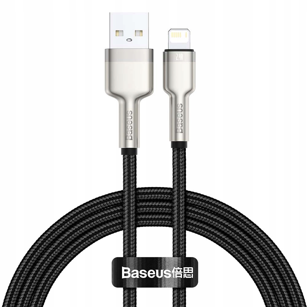 Baseus kabel Cafule Metal Usb Lightning 2,4A 1,0 m czarny