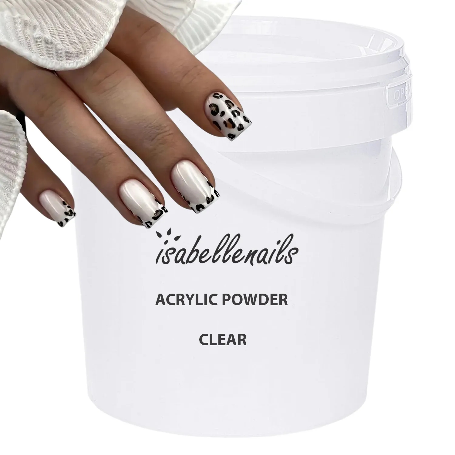 Akryl Na Nehty Pudr Akrylový Prášek Clear 1 L Isabellenails Bezbarvý