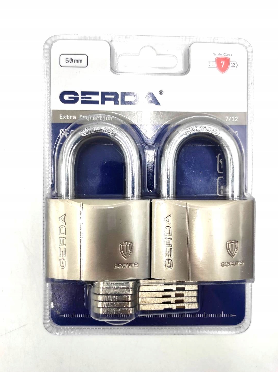 Gerda Secure Ksws S50 Sada 2-twinových visacích zámků Silné 5 klíčů Top