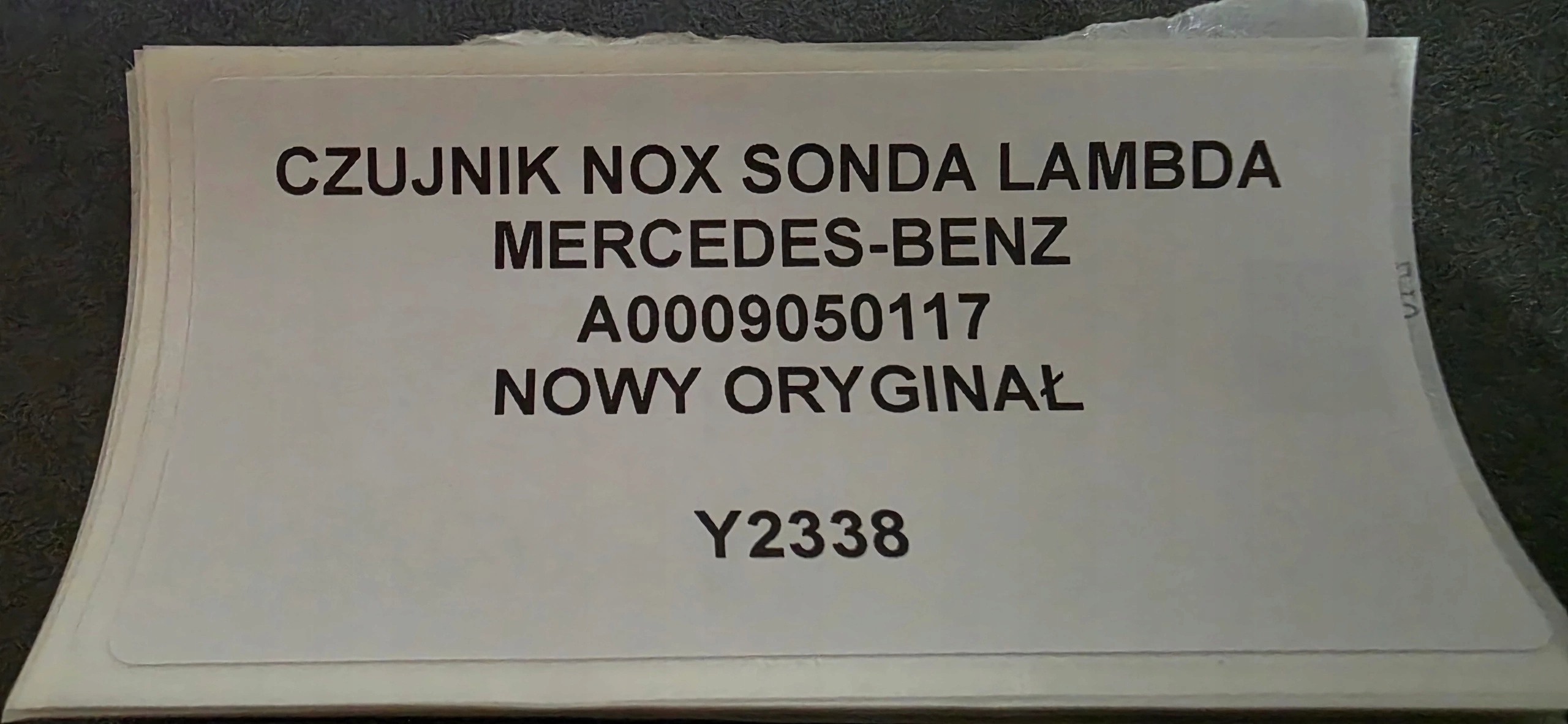 Sensor NOX SONDA LAMBDA MERCEDES-BENZ neu Original A0009050117