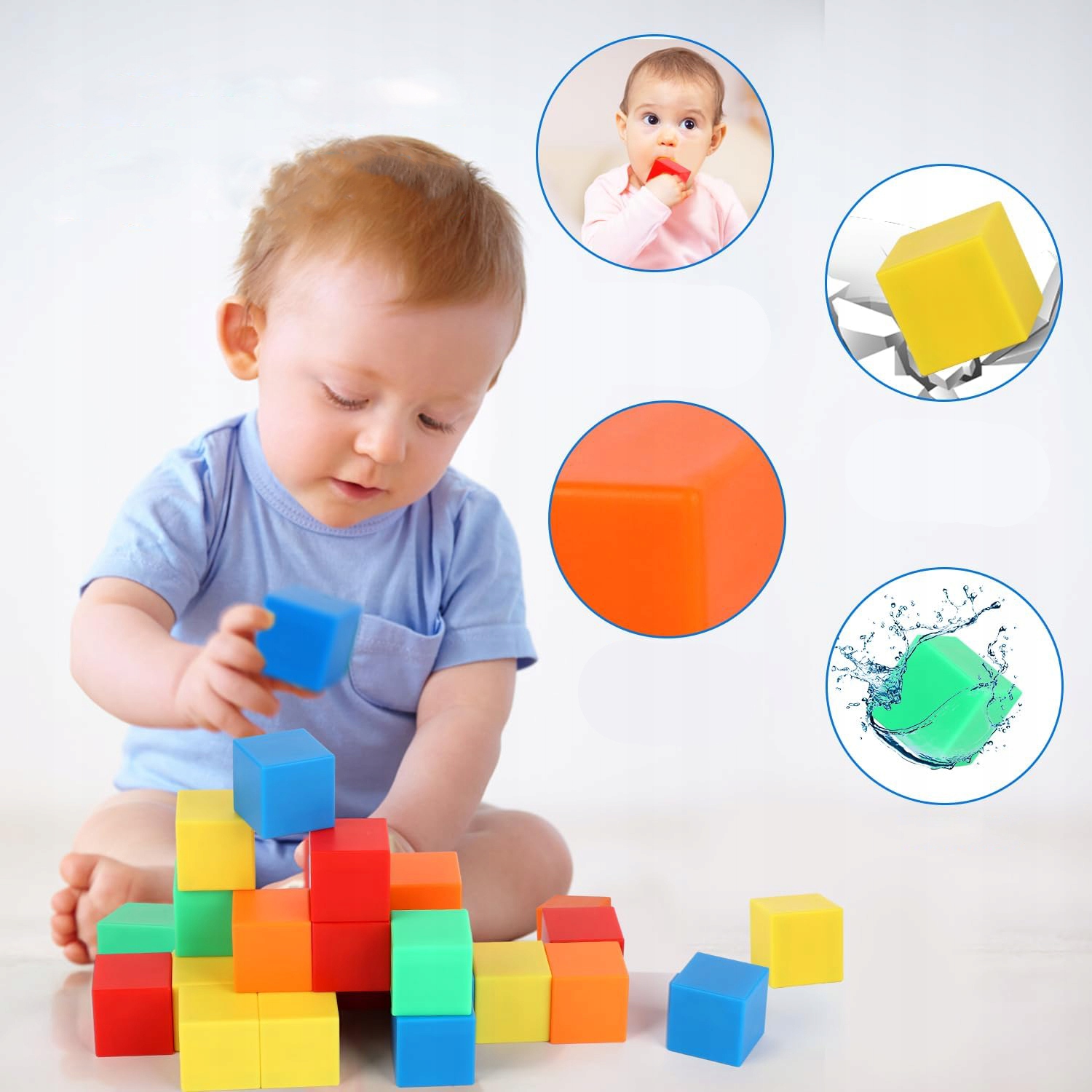 ZABAWKI MAGNETYCZNE DLA CHŁOPCÓW I DZIEWCZĄT, 24 SZT. KLOCKÓW MAGNETYCZNYCH Materiał plastik