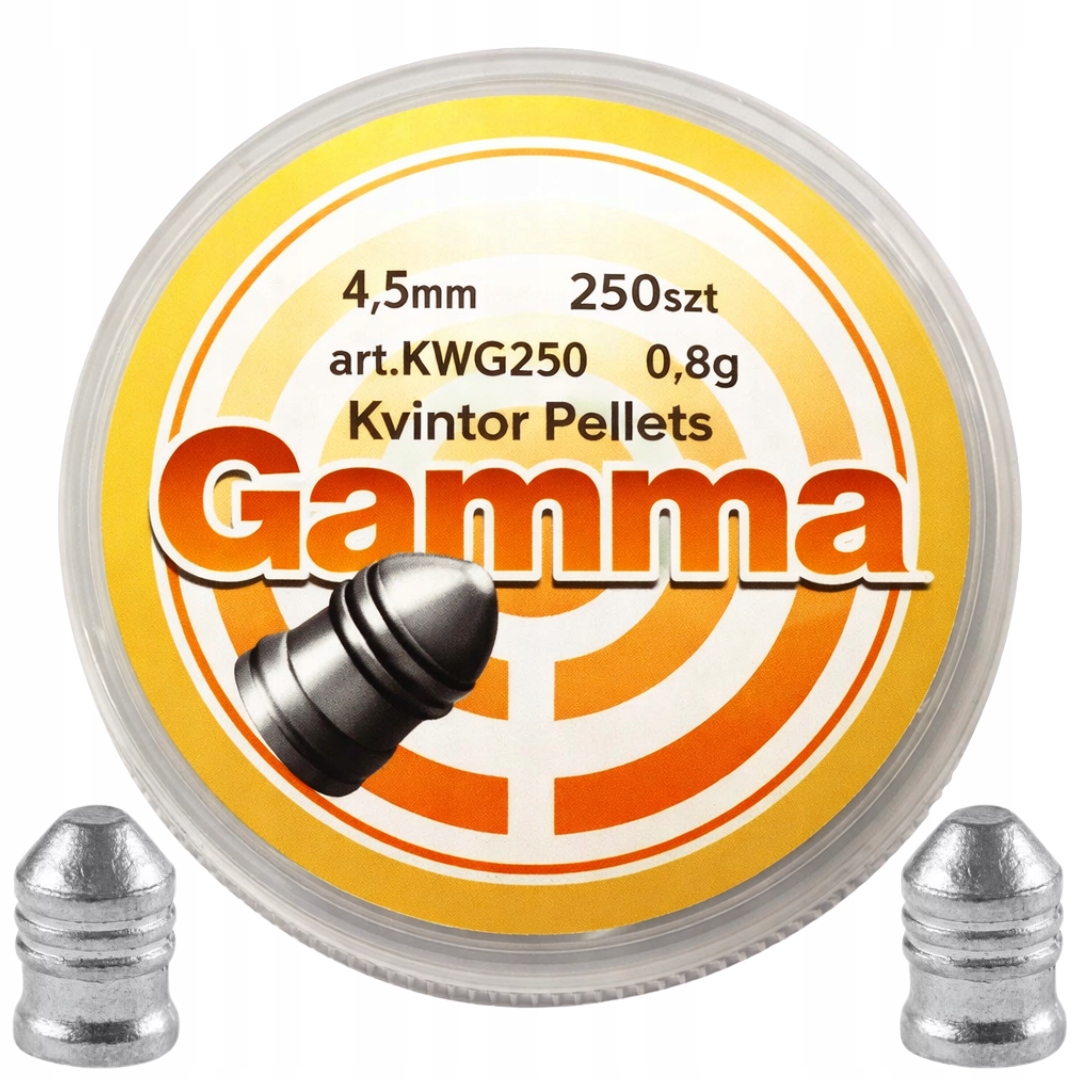 Śrut Kvintor Gamma Kvintor Gamma 4,5 mm 250 szt. 0,8 g 12,35 gr śrut szpic