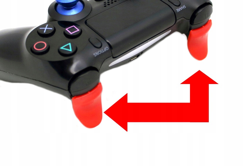 IRIS Przedłużki nakładki na spusty L2 R2 na triggery do pada PS4 czerwony