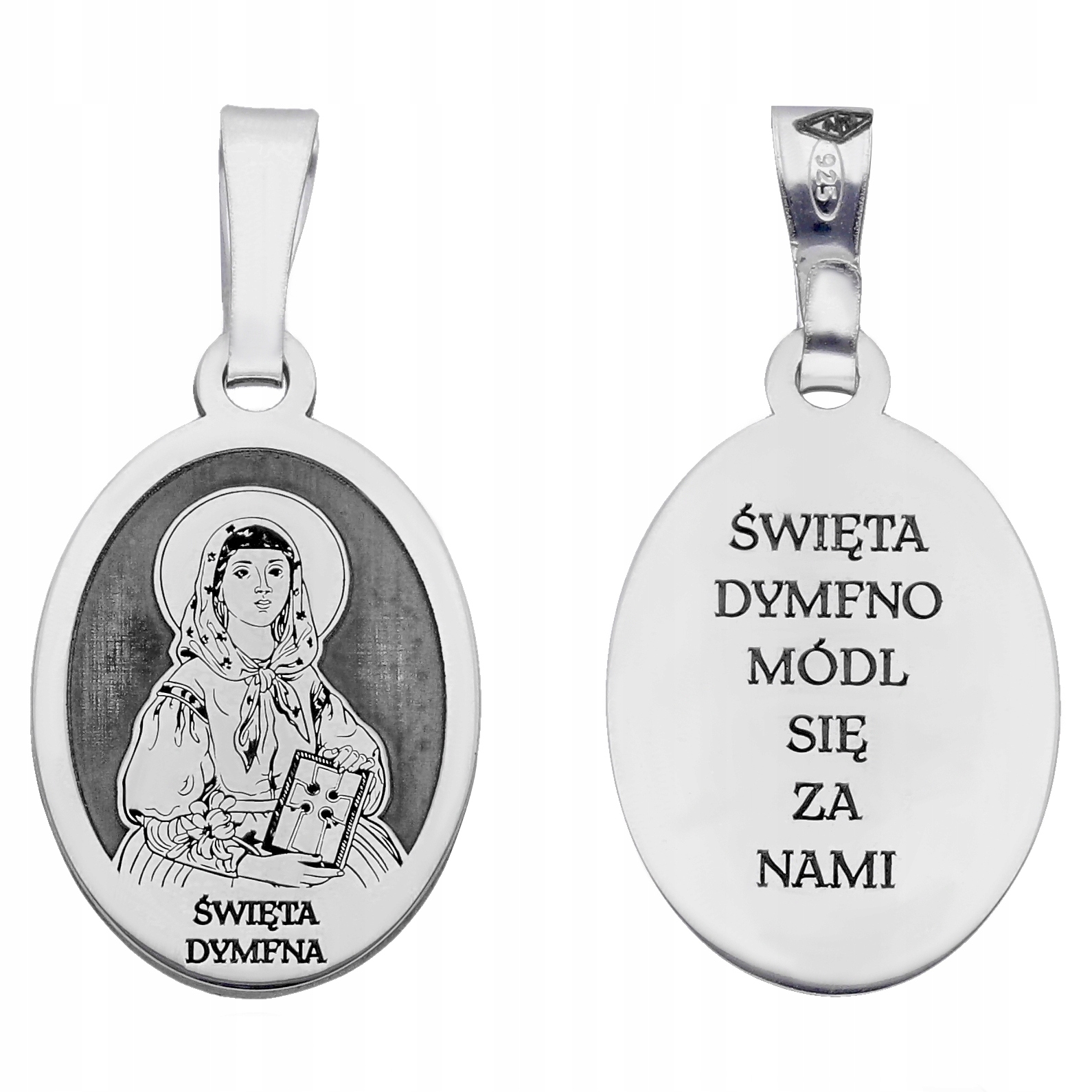 Stříbrný rhodiovaný medailon Ag 925 Svatý Josef z Kupertinu na objednávku