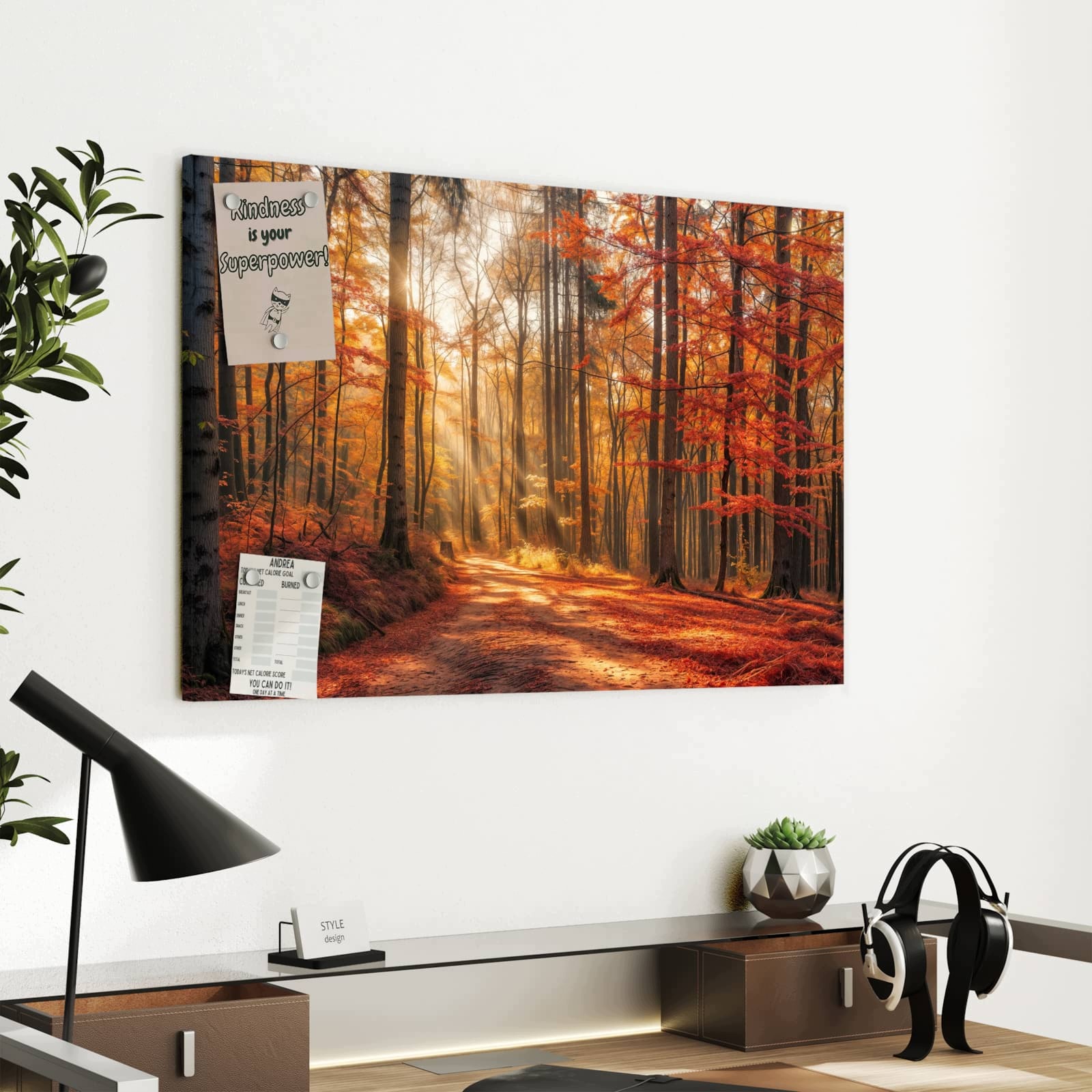 Magnetická tabule Podzimní Lesní stezka 60 × 40 cm