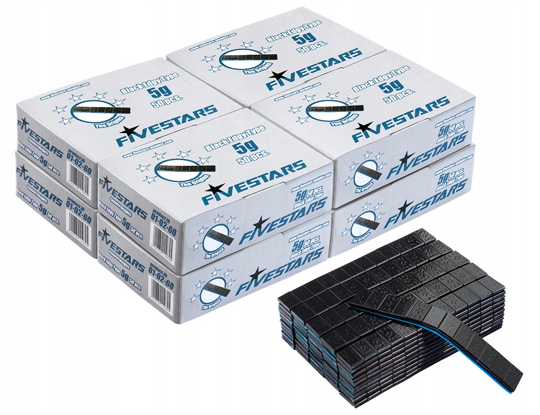 Ciezarki Klejone do felg 5g Fivestars Edgy 400 szt