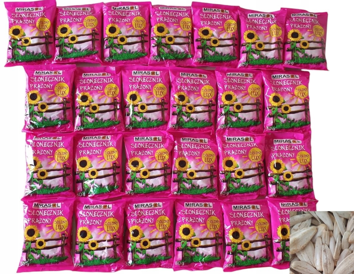 Levně Slunečnice Mirasol 80 g Solený Lux Pražený Bílé Zrno