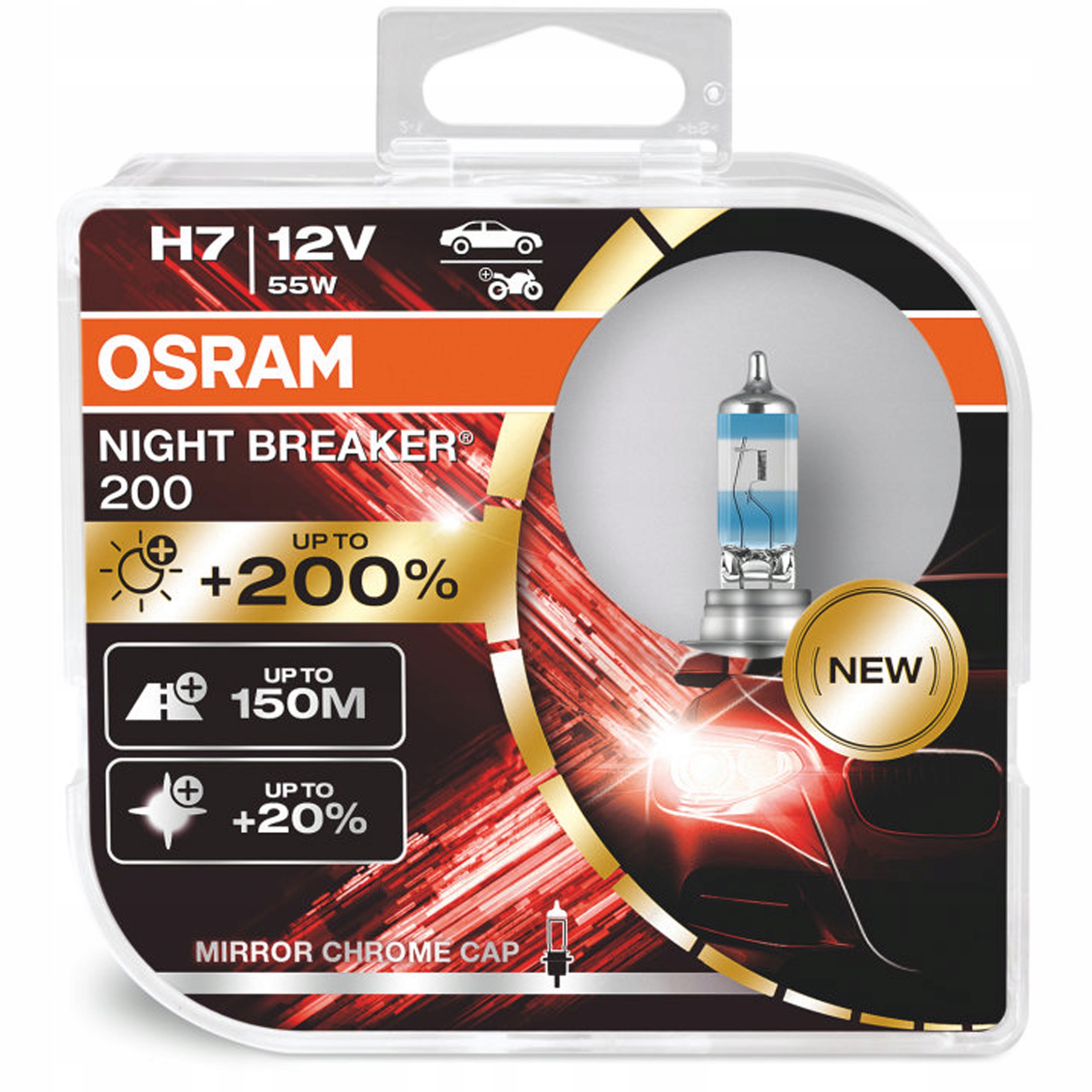 

Osram żarówka H7 Night Breaker Laser +200% +150m