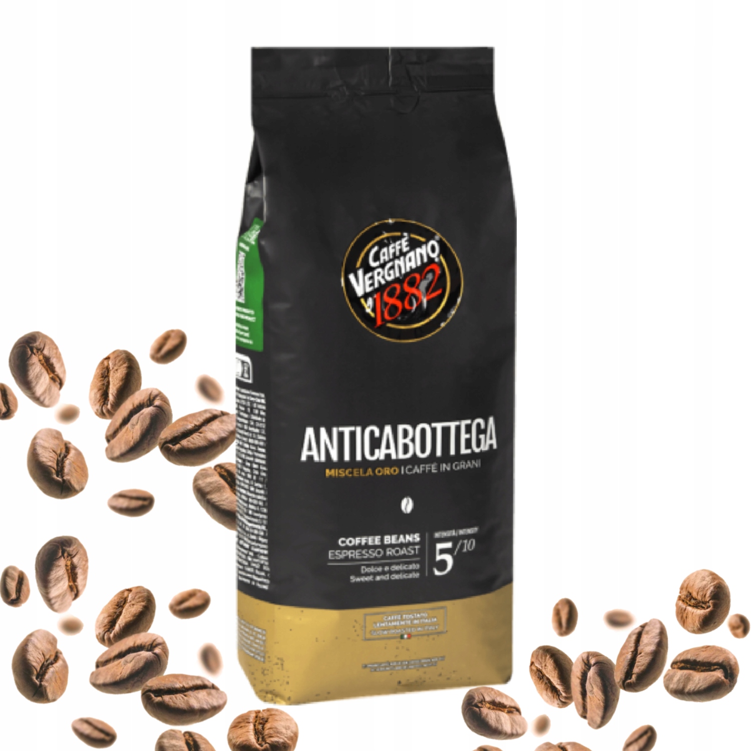 Levně Káva zrnková Vergnano Antica Bottega 92% Arabika 8% Robusta 1 kg