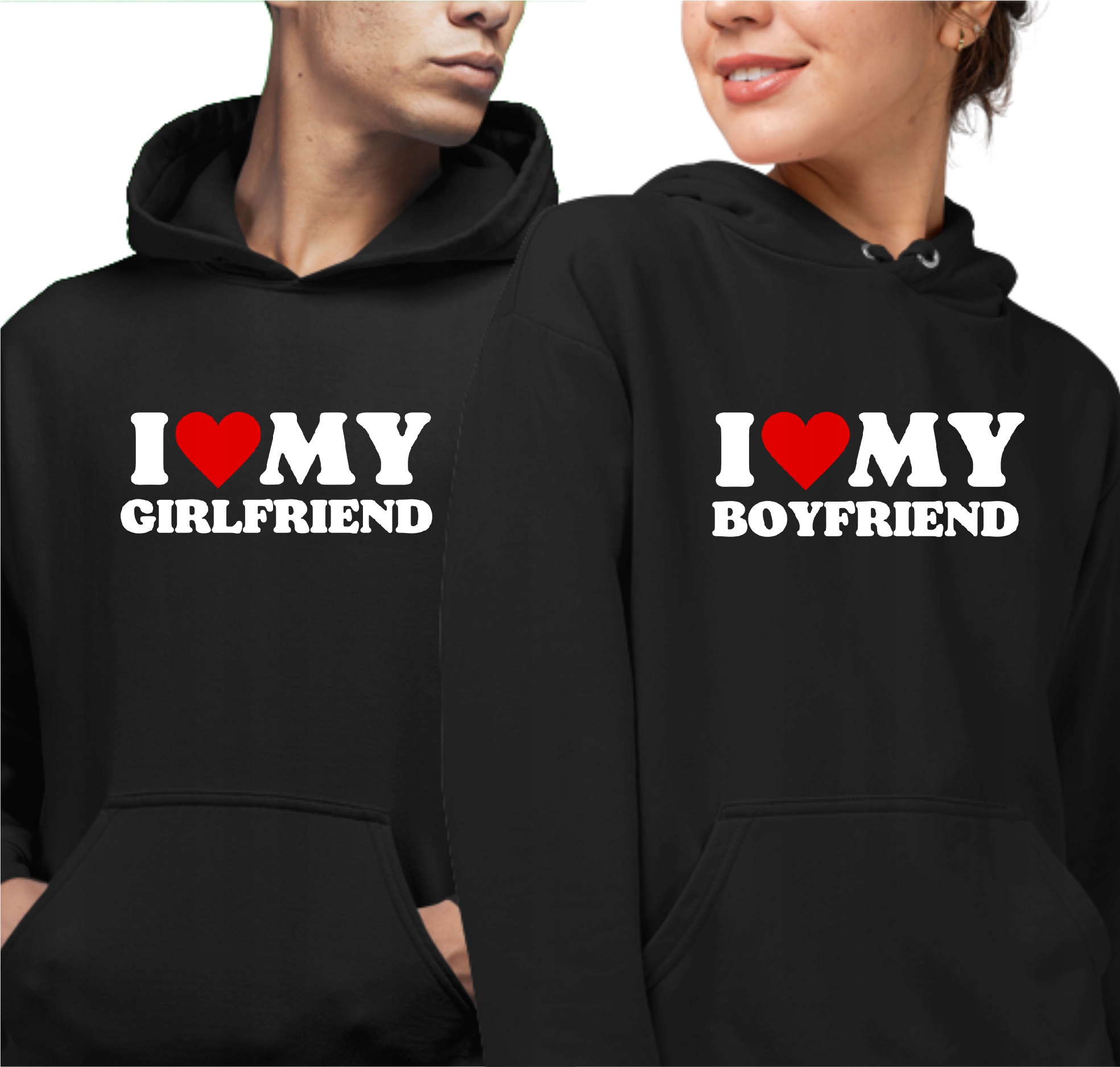 Mikiny pro páry I Love My Girlfriend Na Valentýna Sada mikin XXL