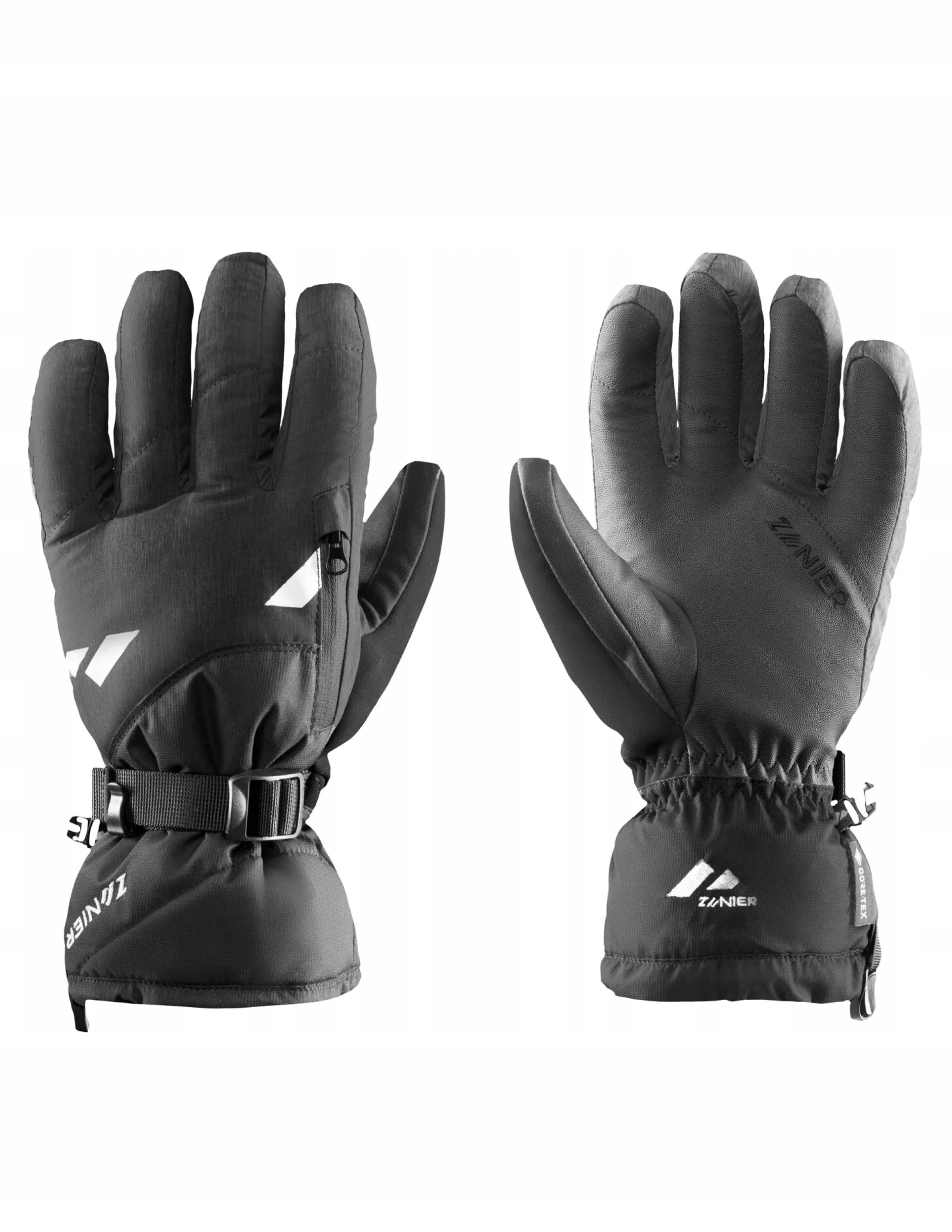 Pětiprsté lyžařské rukavice Zanier Ride.GTX Gore Tex Warm Černá