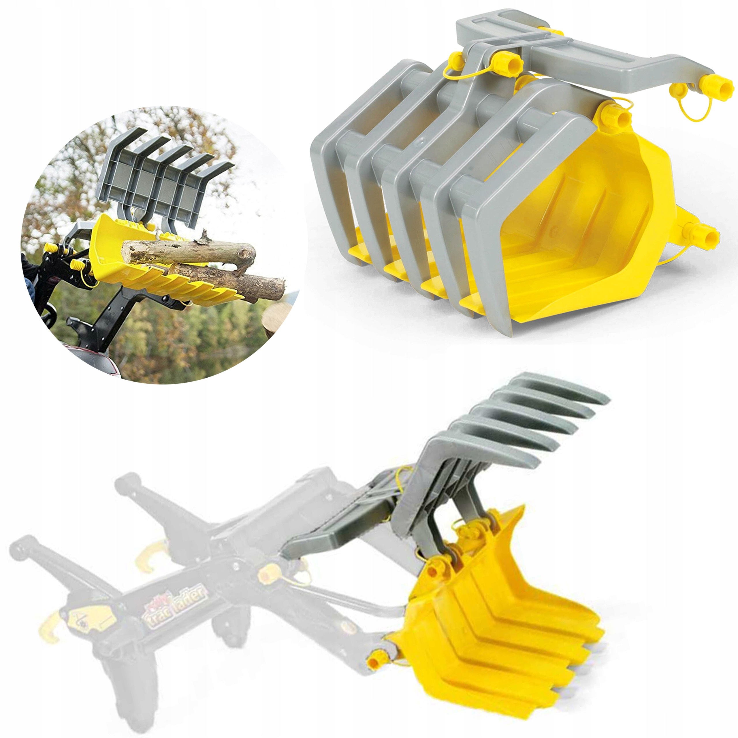Rolly Toys Łyżka Do Traktora Chwytak Do Załadunku Drewna