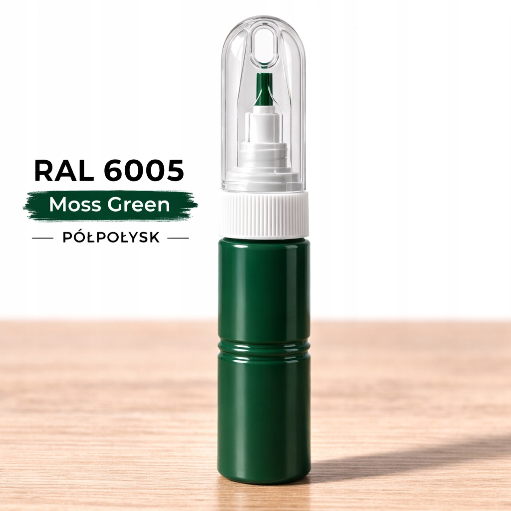 Ral 6005 Zielony Półpołysk zaprawka z Lakierem igła 20 ml