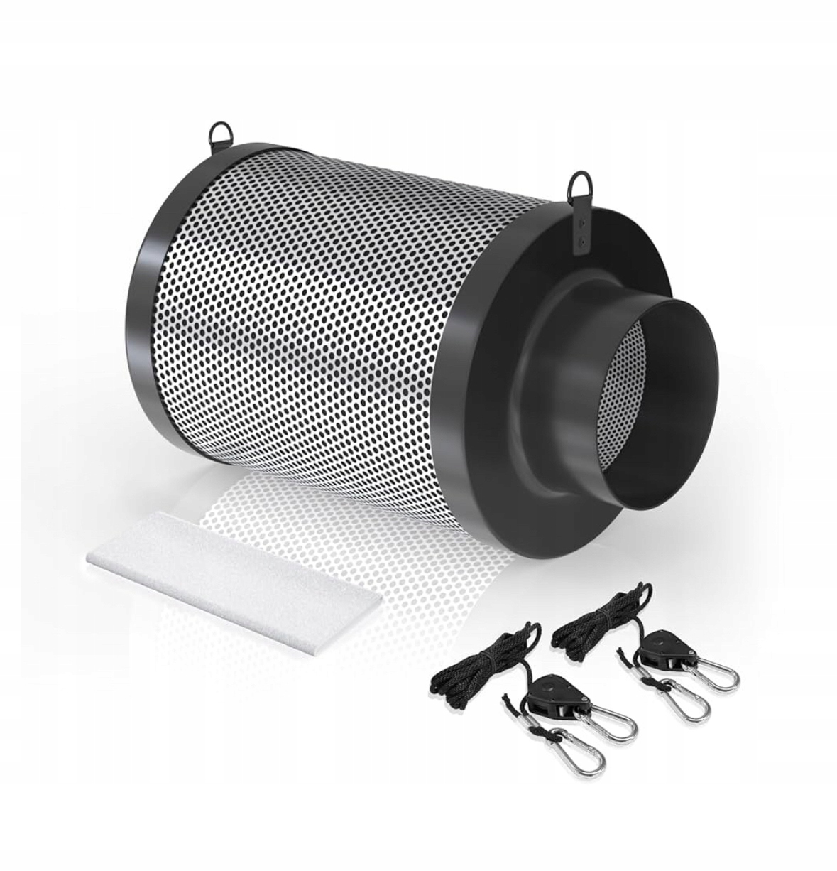 Uhlíkový filtr s aktivním uhlím pro ventilátory trubkových výtahů 100 mm