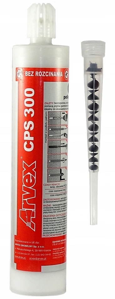 Żywica Kotwa chemiczna klej Arvex Cps 2110.0002 300 ml