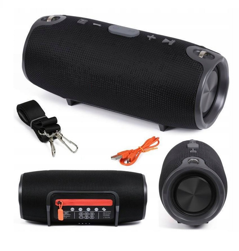 GŁOŚNIK MOBILNY BEZPRZEWODOWY BLUETOOTH Z RADIO BASS PASKIEM NA RAMIE 40W