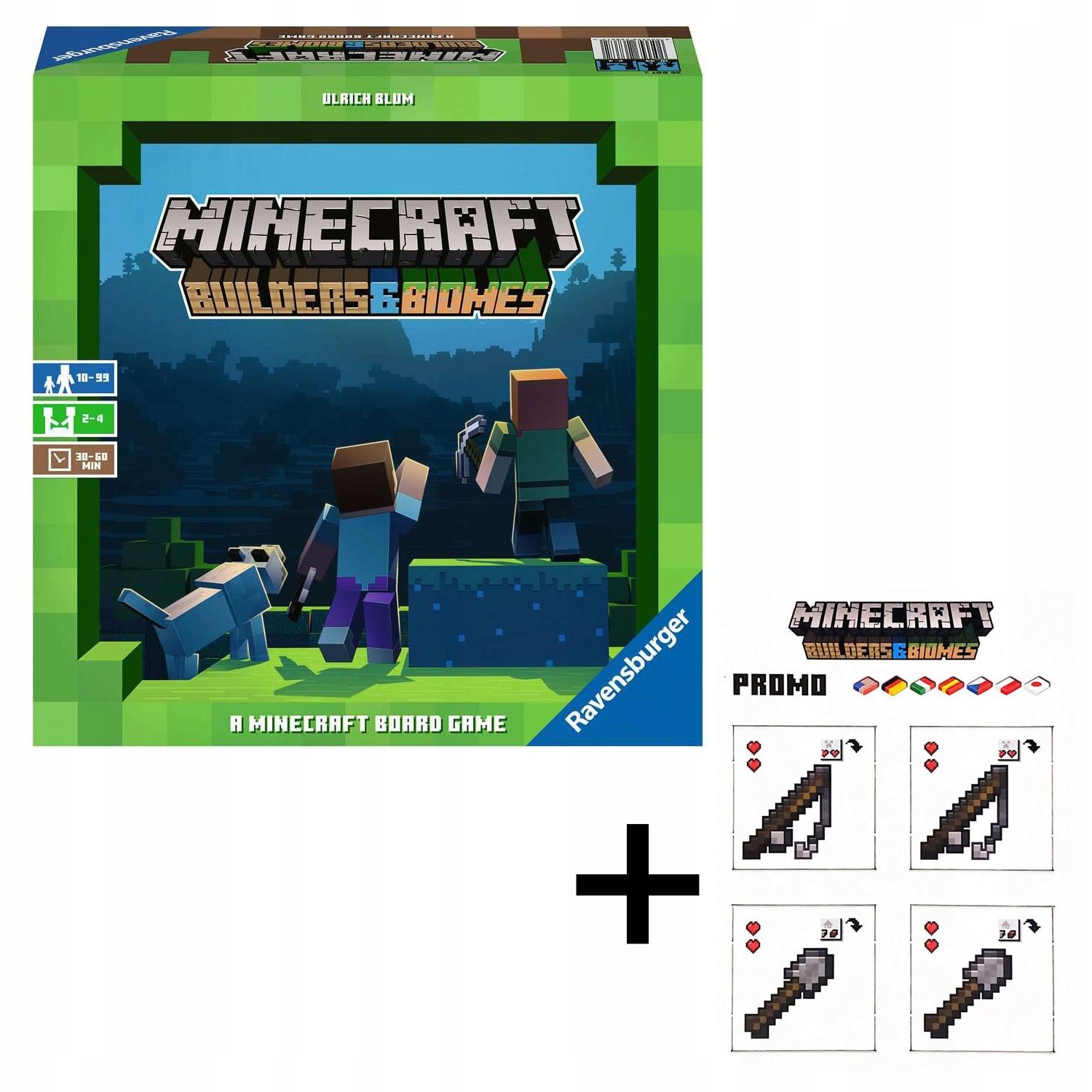 Minecraft Gra planszowa Builders & Biomes Wersja Polska 4 Żetony