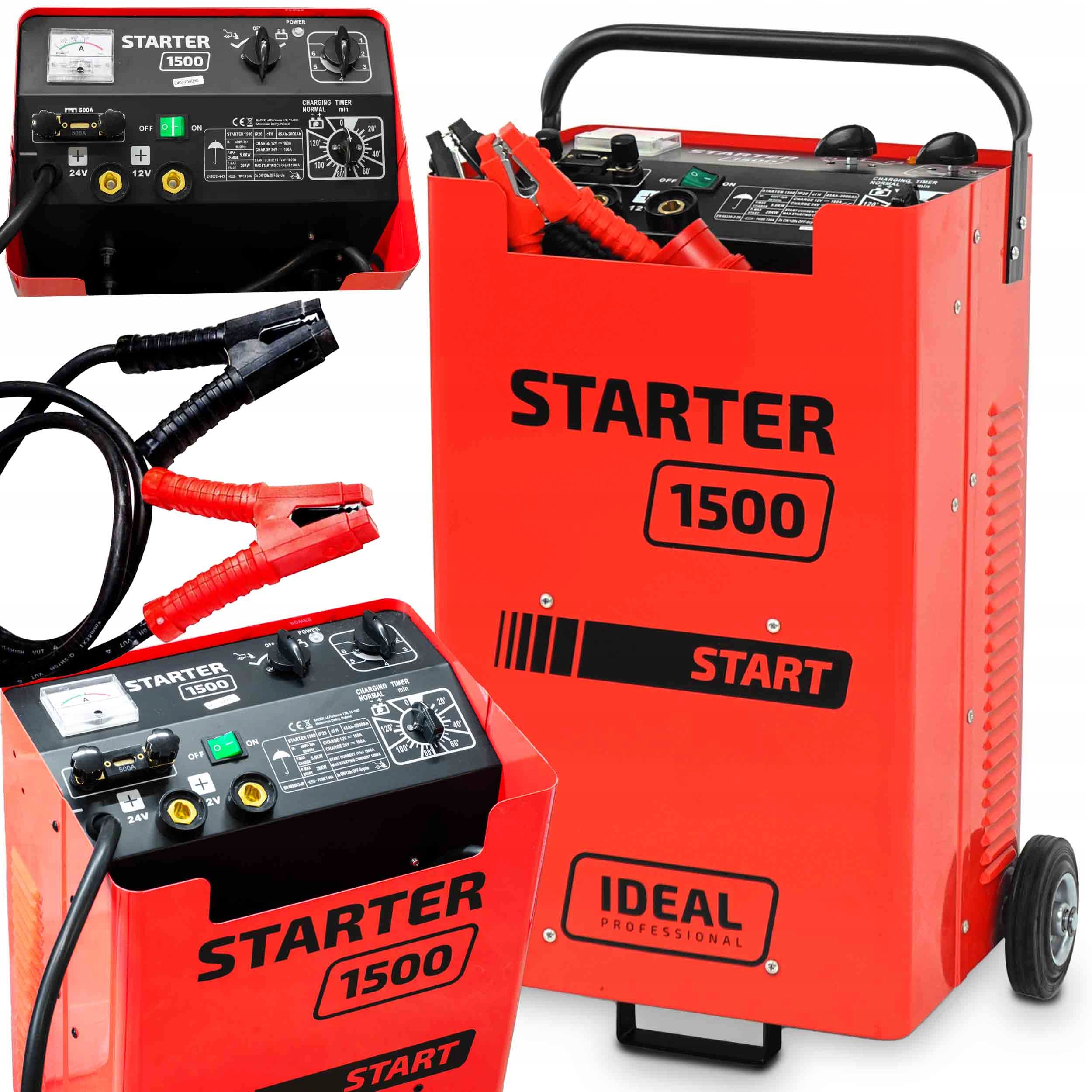 Prostownik Z Rozruchem Ideal Starter 1500 400V rozruch 1200A Tir Bus 12/24V