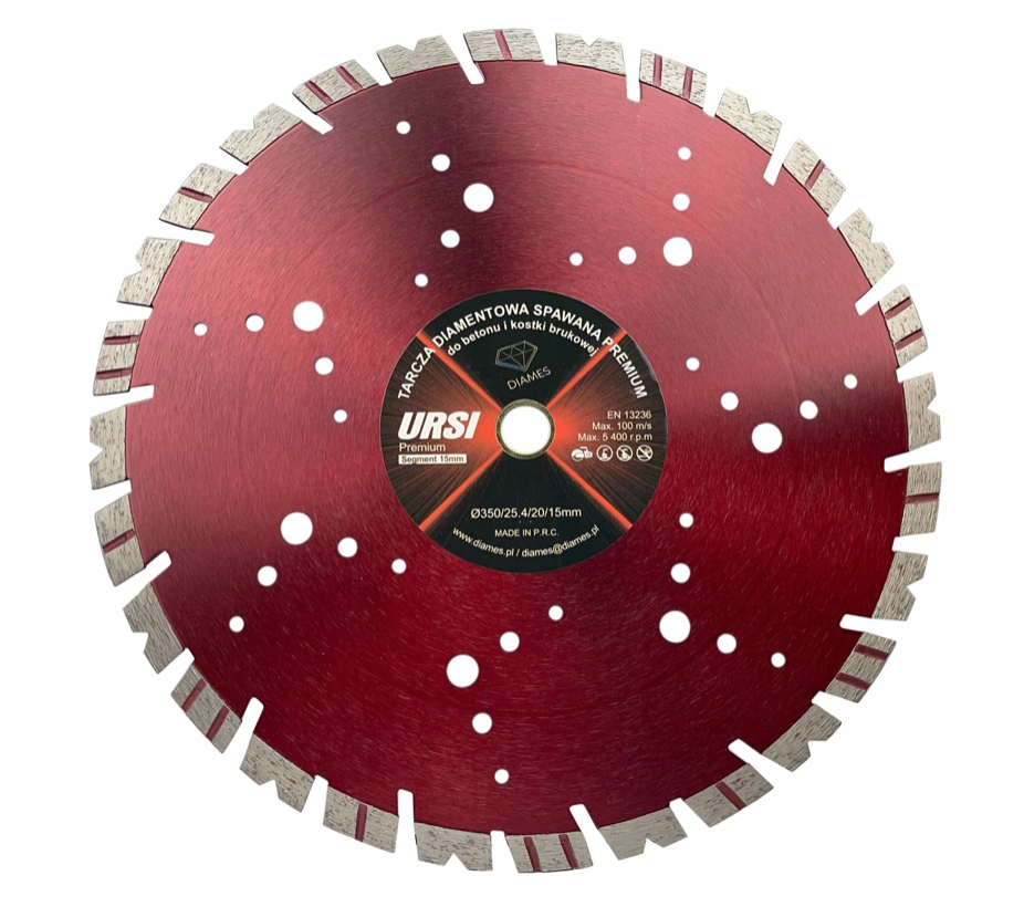 Diamantový Kotouč Diames Ursi 350 MM Beton Kostka Dlažba Řezačka Spalina