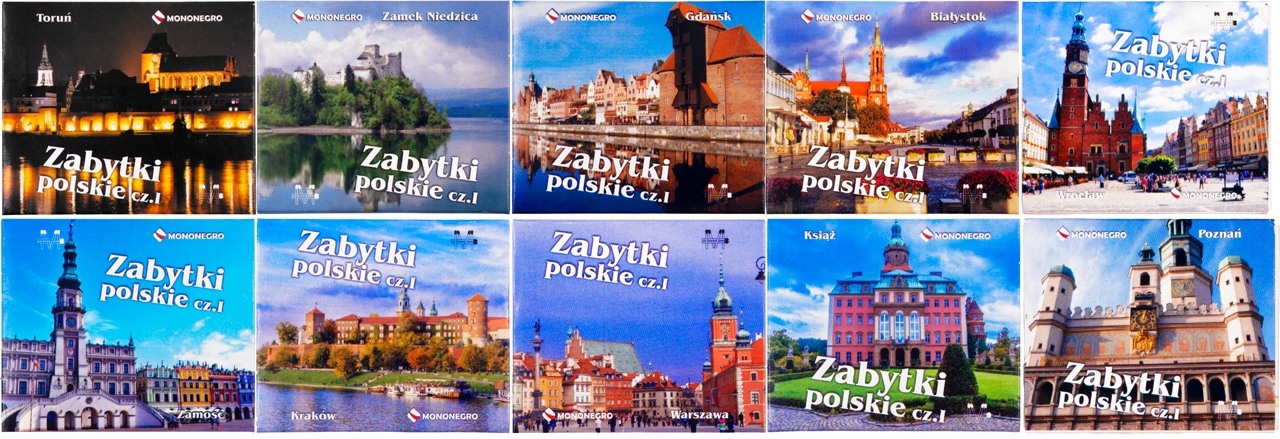 

Zapałki Kolekcjonerskie Zabytki Polskie 100sztx10