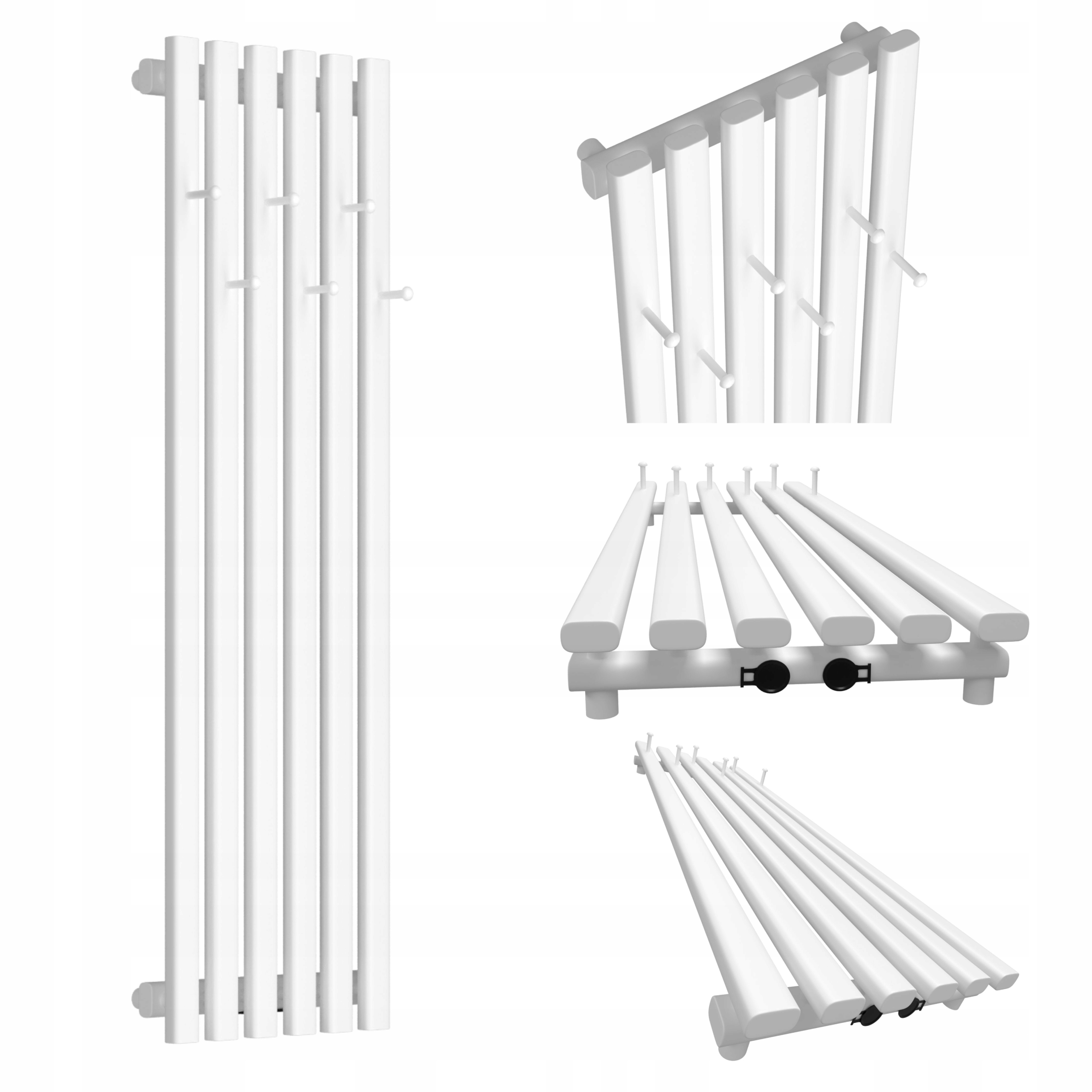 Dekorativní radiátor HORYZONT6 Hook 180x45 bílý lesk