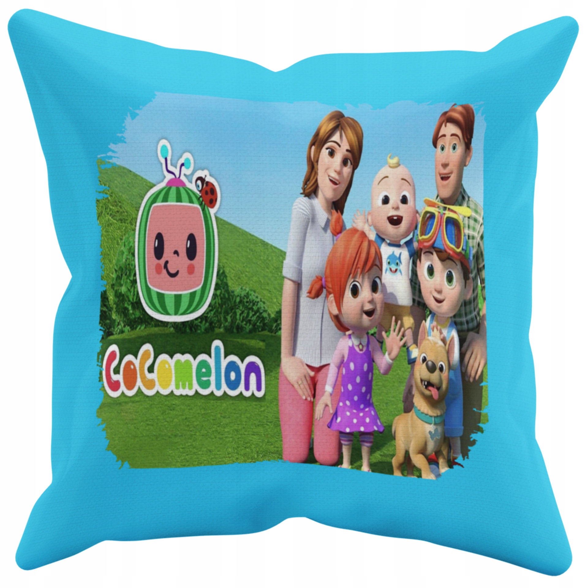 POSZEWKA NA PODUSZKĘ JAŚKA DO PRZEDSZKOLA JAY JAY + IMIĘ GRATIS Kolor dominujący odcienie niebieskiego