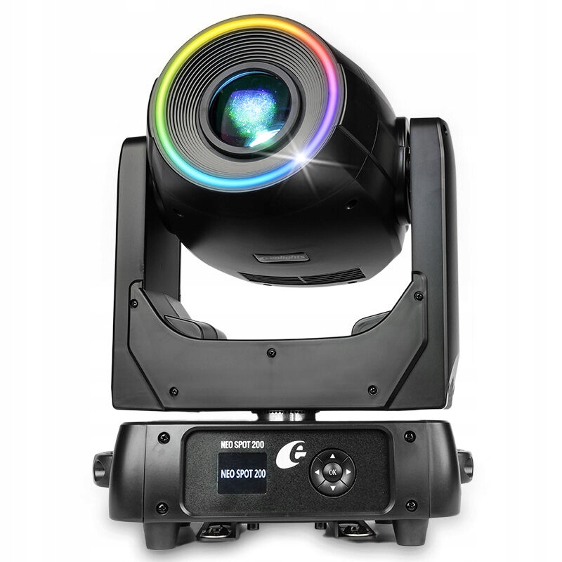 Głowica Ruchoma Led DMX Oświetlenie Sceniczne Neo Spot 200W Rgb Led Ring
