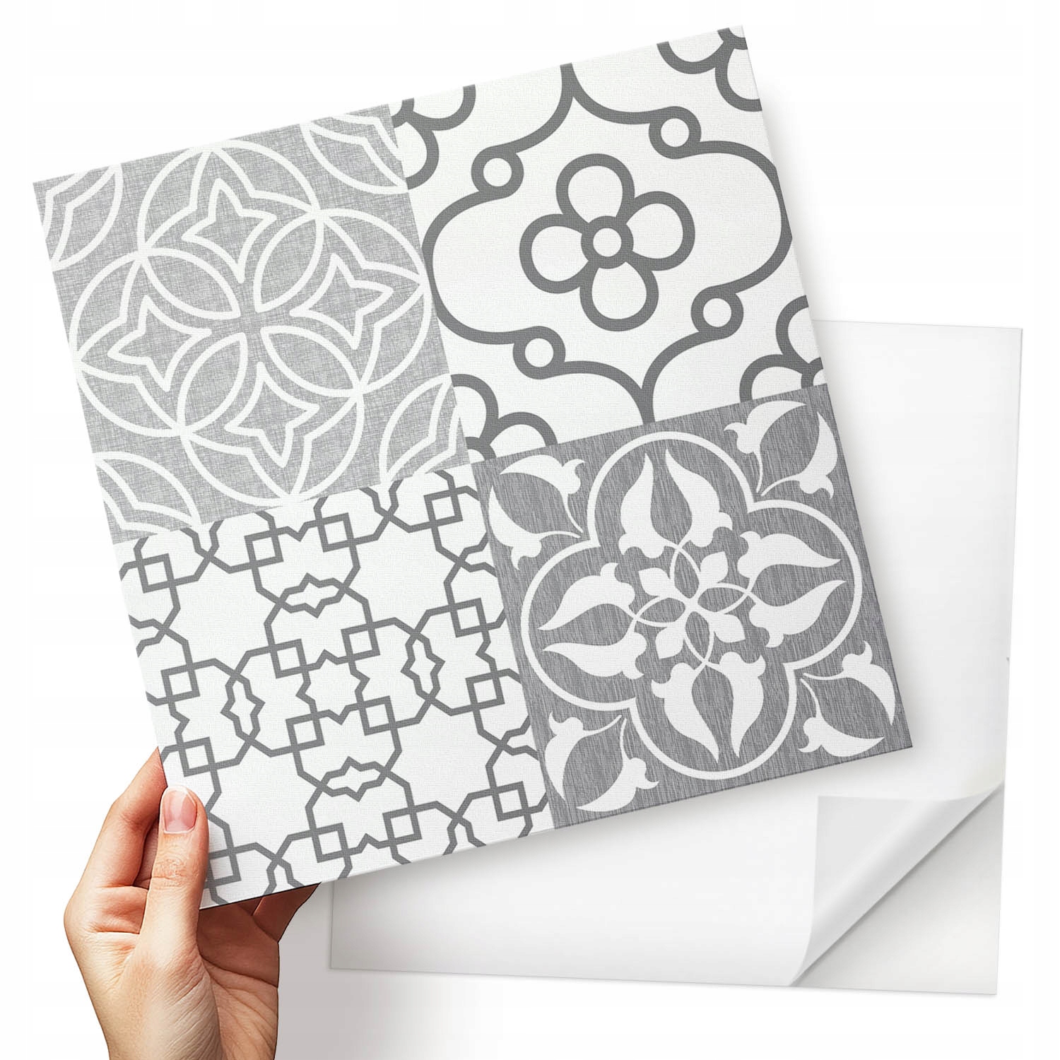 Nástěnné dlaždice s Pvc grafikou Geometrický motiv v kombinaci 9x30x30 cm
