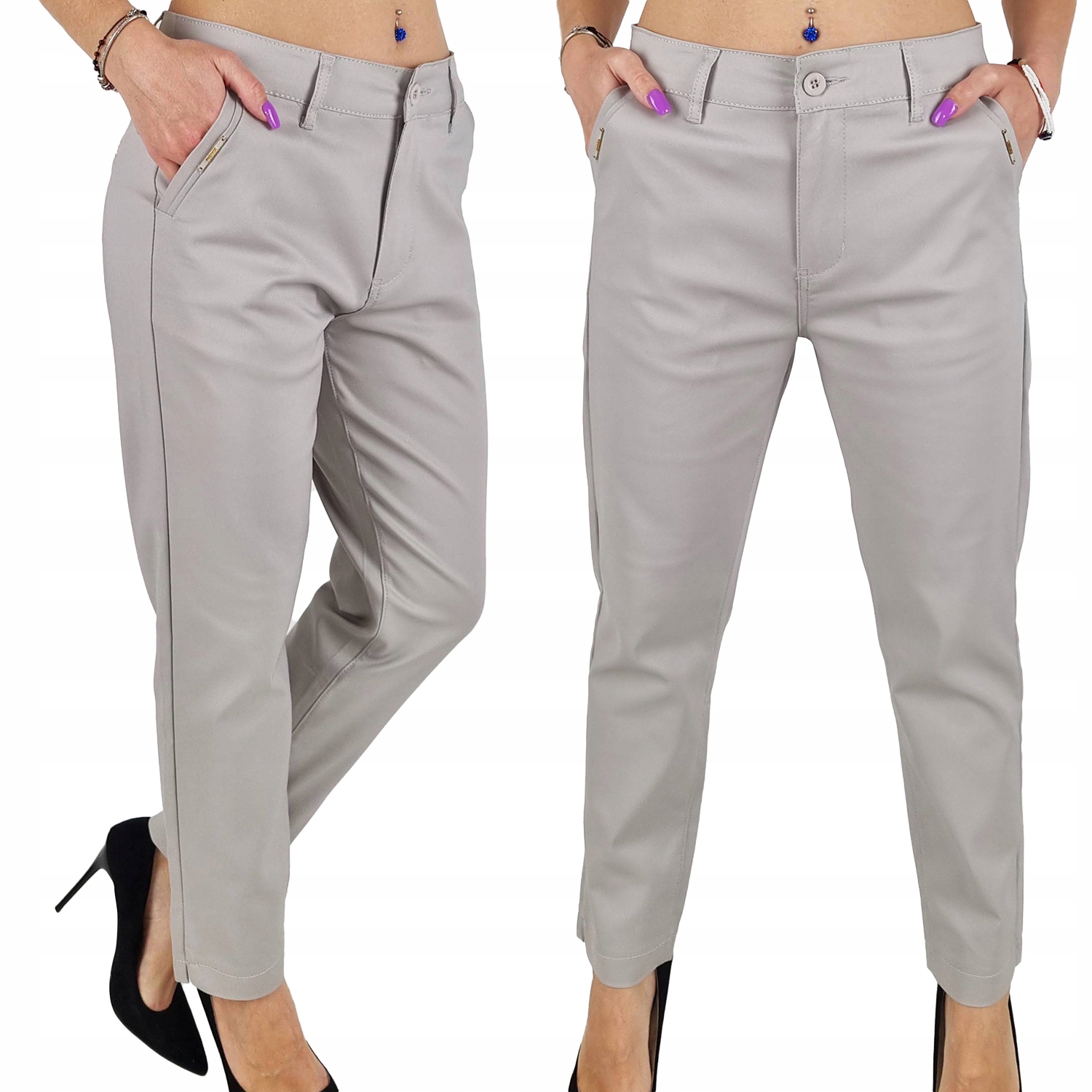 Spodnie Damskie Cygaretki 7/8 Duże Rozmiary 40-52