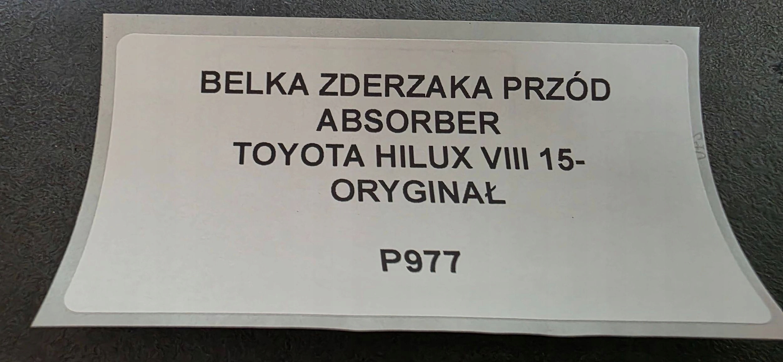 bumper support front ABSORBER TOYOTA HILUX VIII 15- original