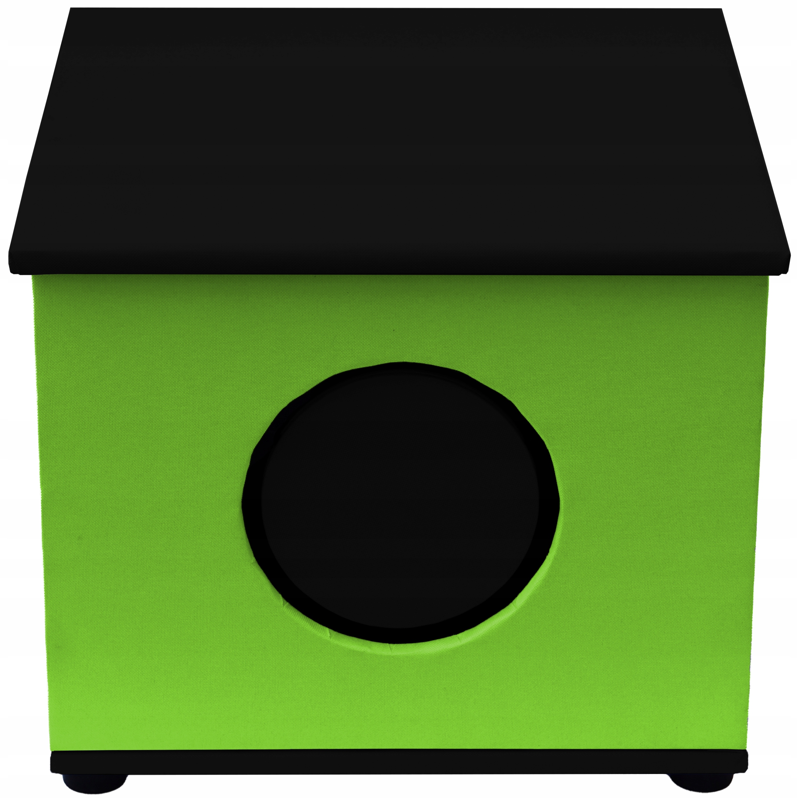 Levně Bouda pro kočky dvojitě zateplená, samočistící, bezúdržbová, Černá-zelená