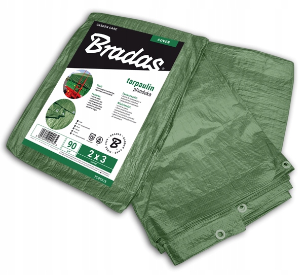 

Plandeka wzmacniana Bradas green 3m x 4m 90g