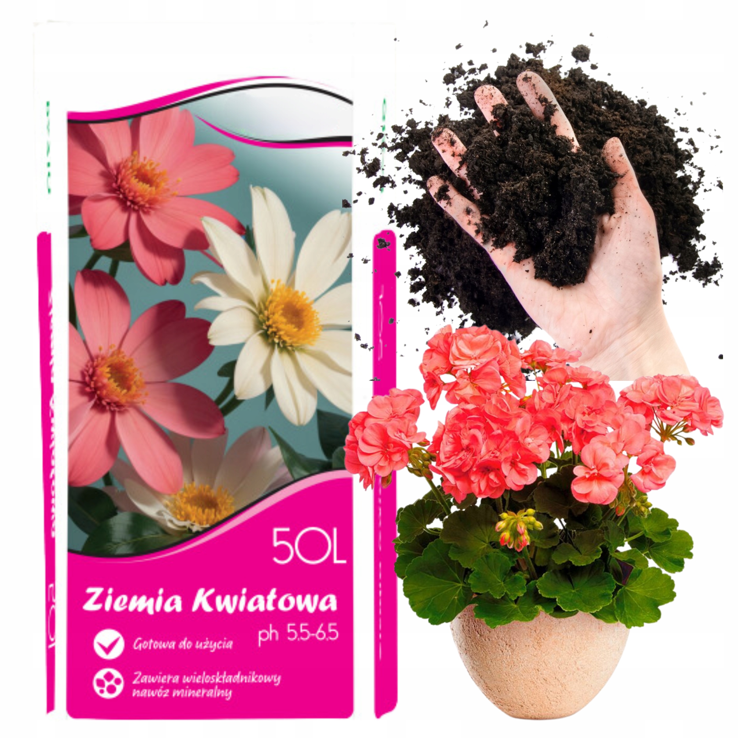 Substrát Nejvyšší Kvality Pro Pokojové A Balkonové Květiny 50 L