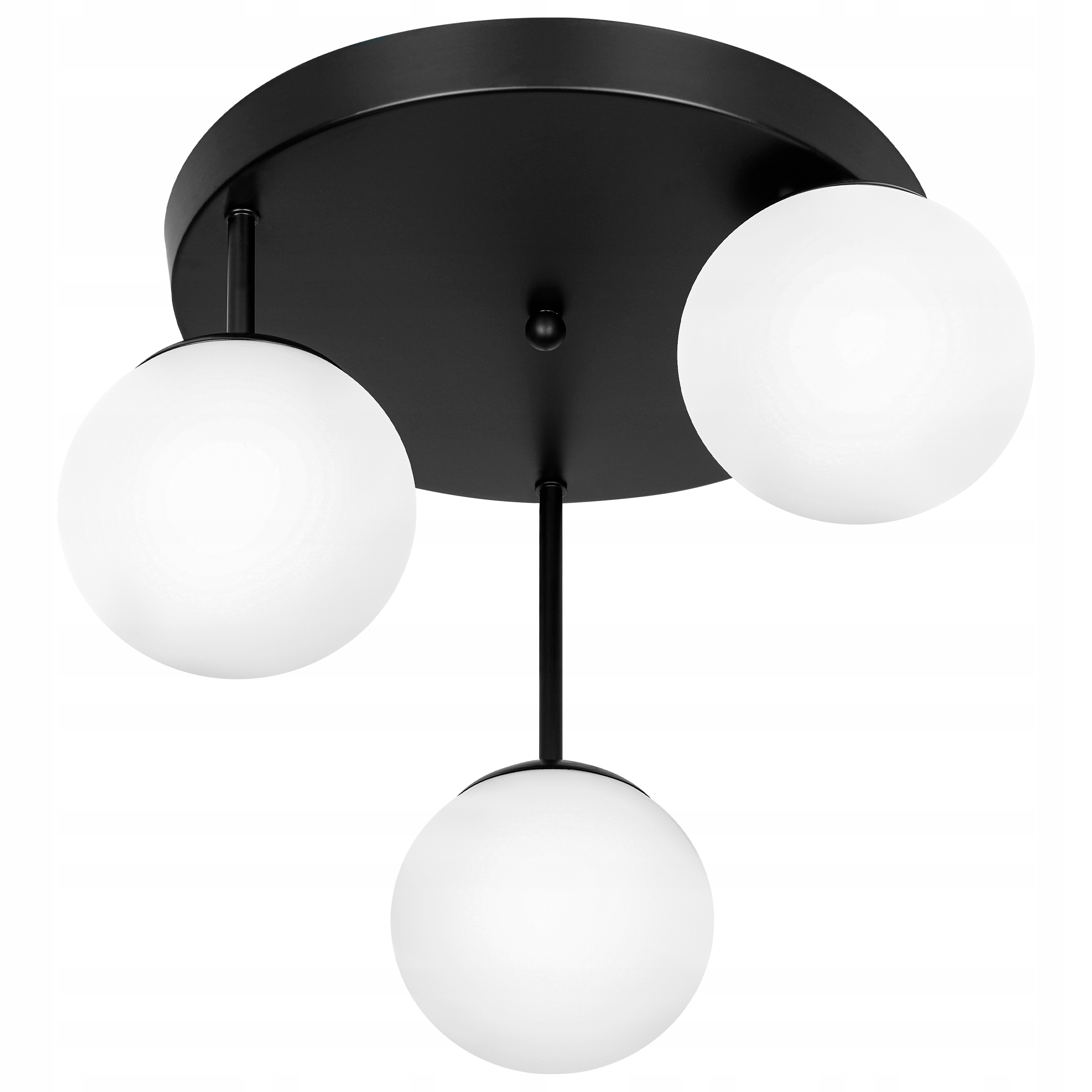 Závěsná Lampa Stropní svítidlo Skleněný lustr Svítidlo 3x E27 Led Černá