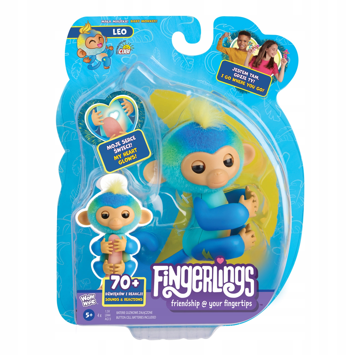 Z43A. Fingerlings Figurka interaktywna Małpka Leo