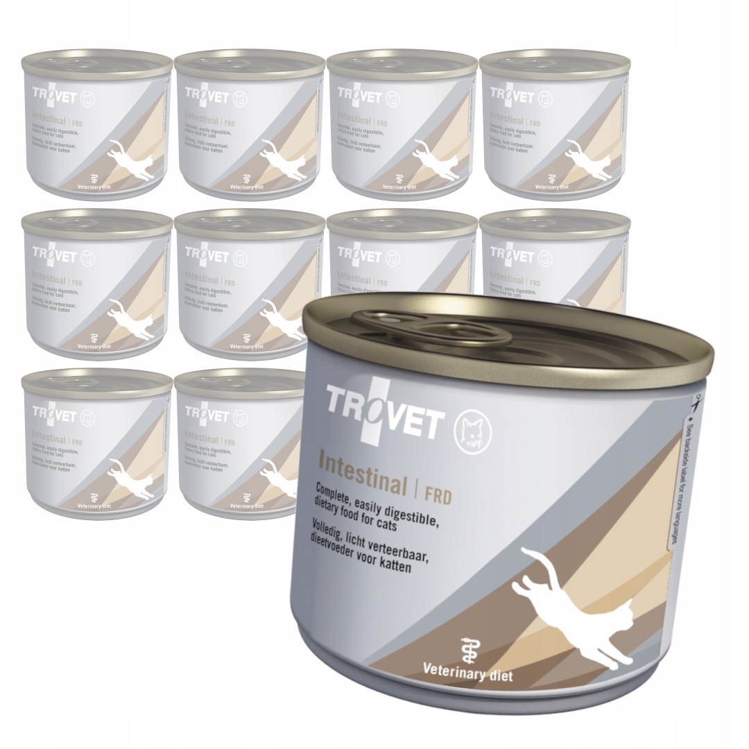 Trovet Intestinal Frd 12x200g Vlhké Krmivo s kuřecím masem a lososem pro kočky