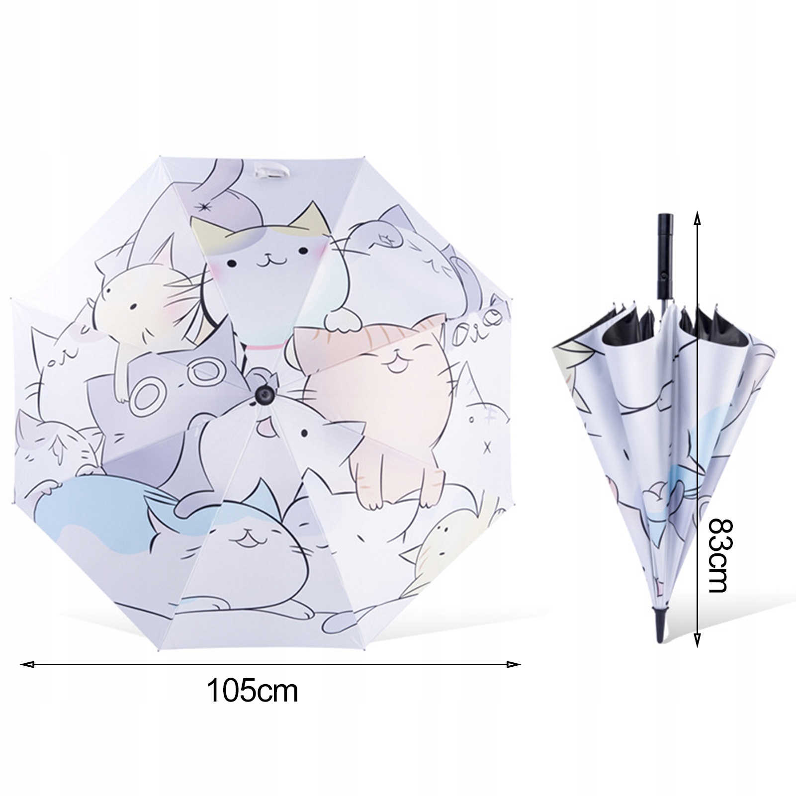 Parasol chroniący przed słońcem Parasol z nadrukiem kota z nadrukiem Model 21150399