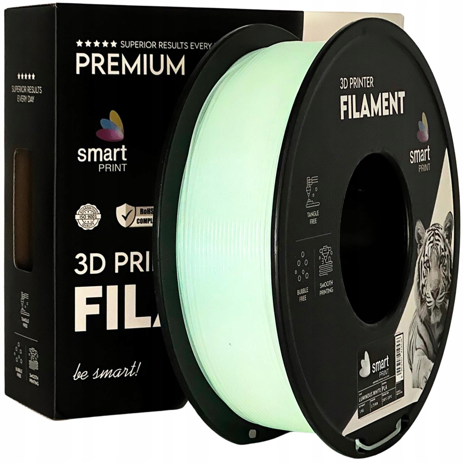 Filament Smart Print Pla 1.75mm 1kg Świecący Biały| Luminous White