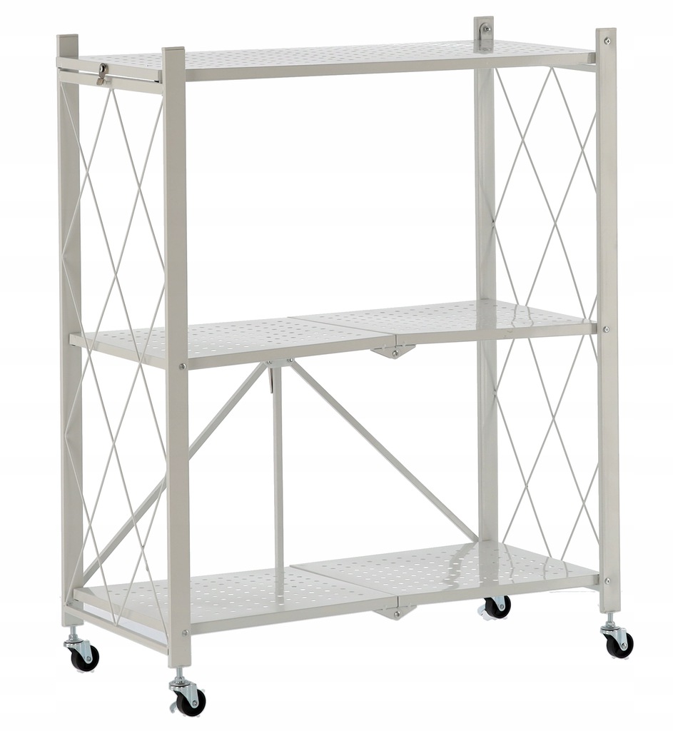 

Regał Magazynowy Na Kółkach Składany 3 Półki