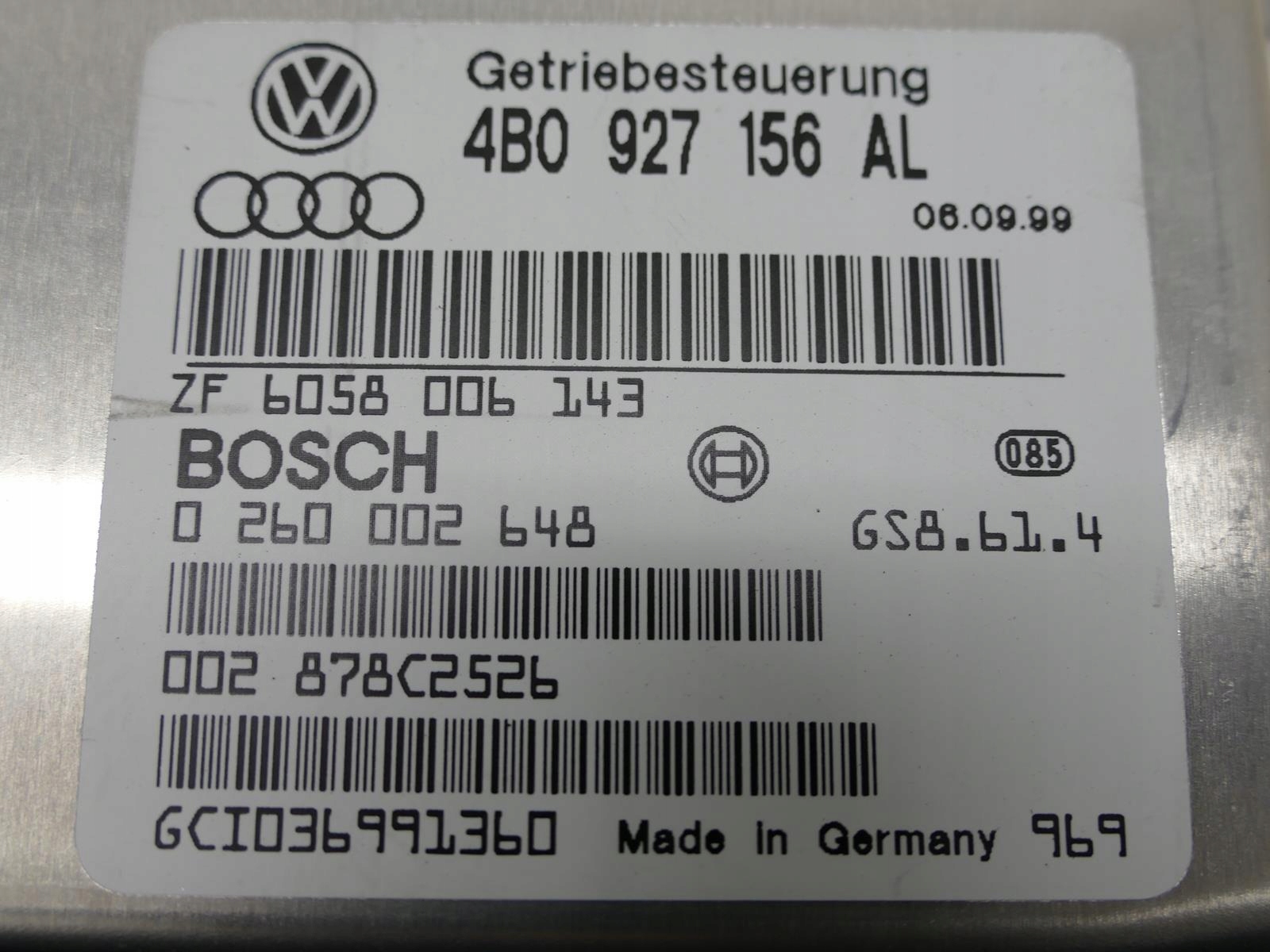 AUDI A6 C5 2.4 V6 A Centralina cambio ingranaggi modulo