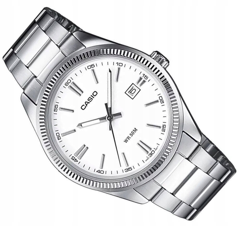 Klasické Pánské Vodotěsné Hodinky Casio MTP-1302PD -7A1VEF S Bílým Ciferníkem