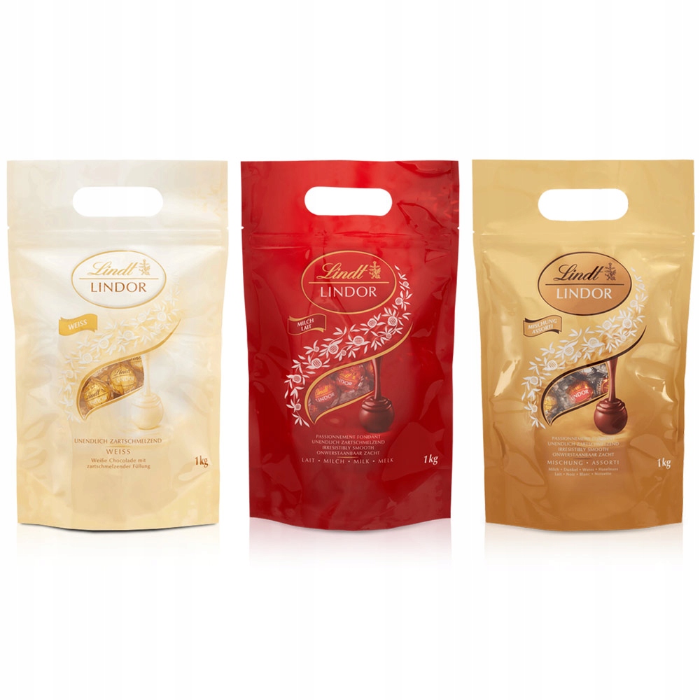 Zestaw Lindt praliny pralinki czekoladki Lindor 3kg mleczne gorzkie białe