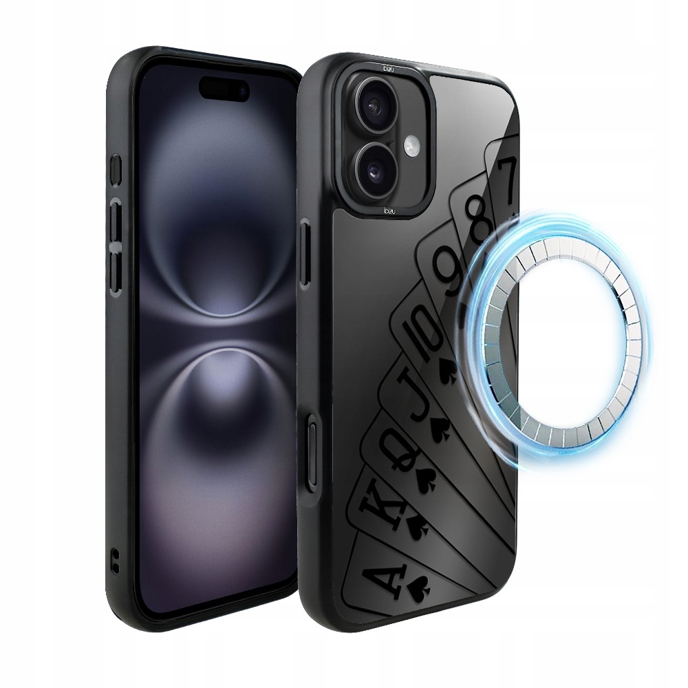 Matný Pouzdro Ibizu DropGuard s MagSafe pro iPhone 16 Plus, hrací karty