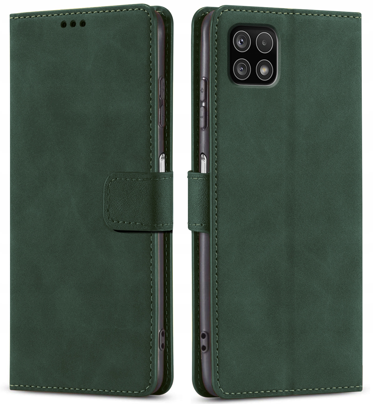 

Etui Skórzane Zamsz Case Szkło do Samsung A22 5G