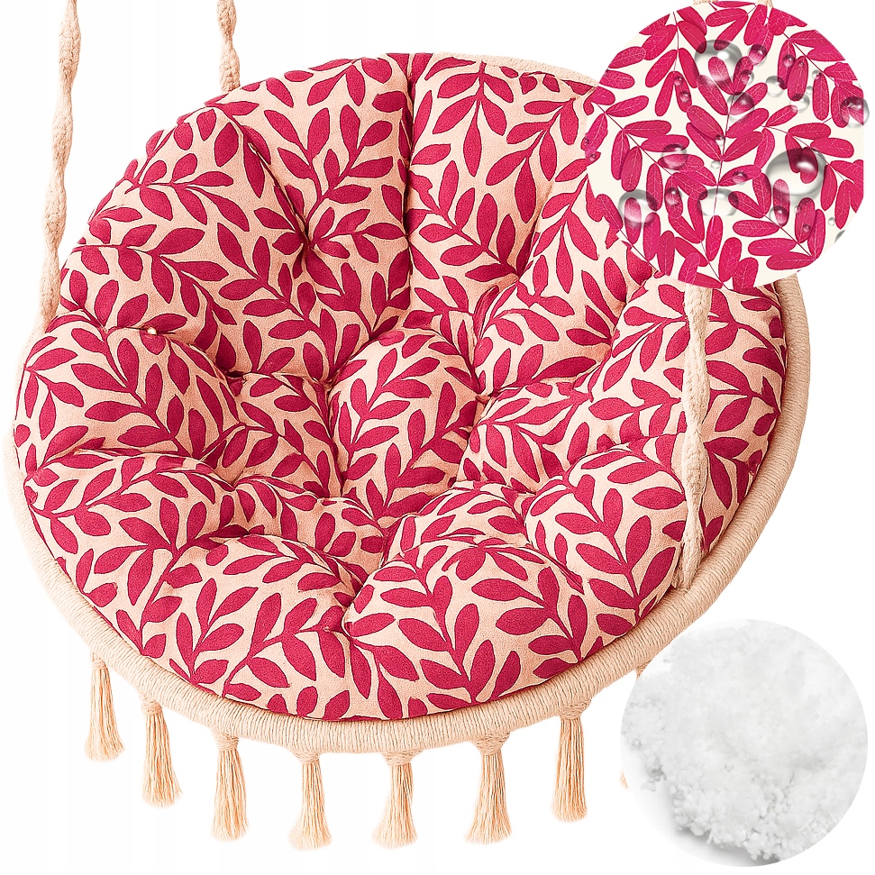 Polštář Voděodolný 100 cm Na Houpačku Čapí Hnízdo listy magenta