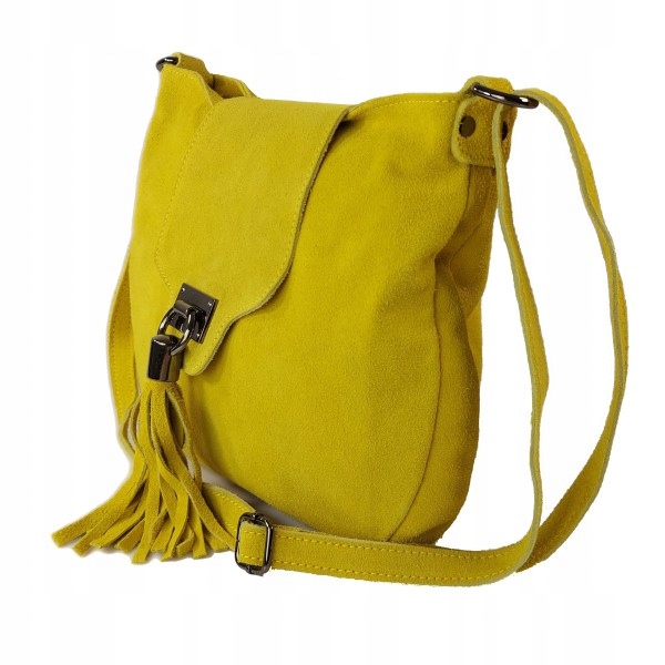 Jak Krásná! Semišová Kabelka Přes Rameno V Radostném Citronovém Odstínu Se Do Ní Vejde A5
