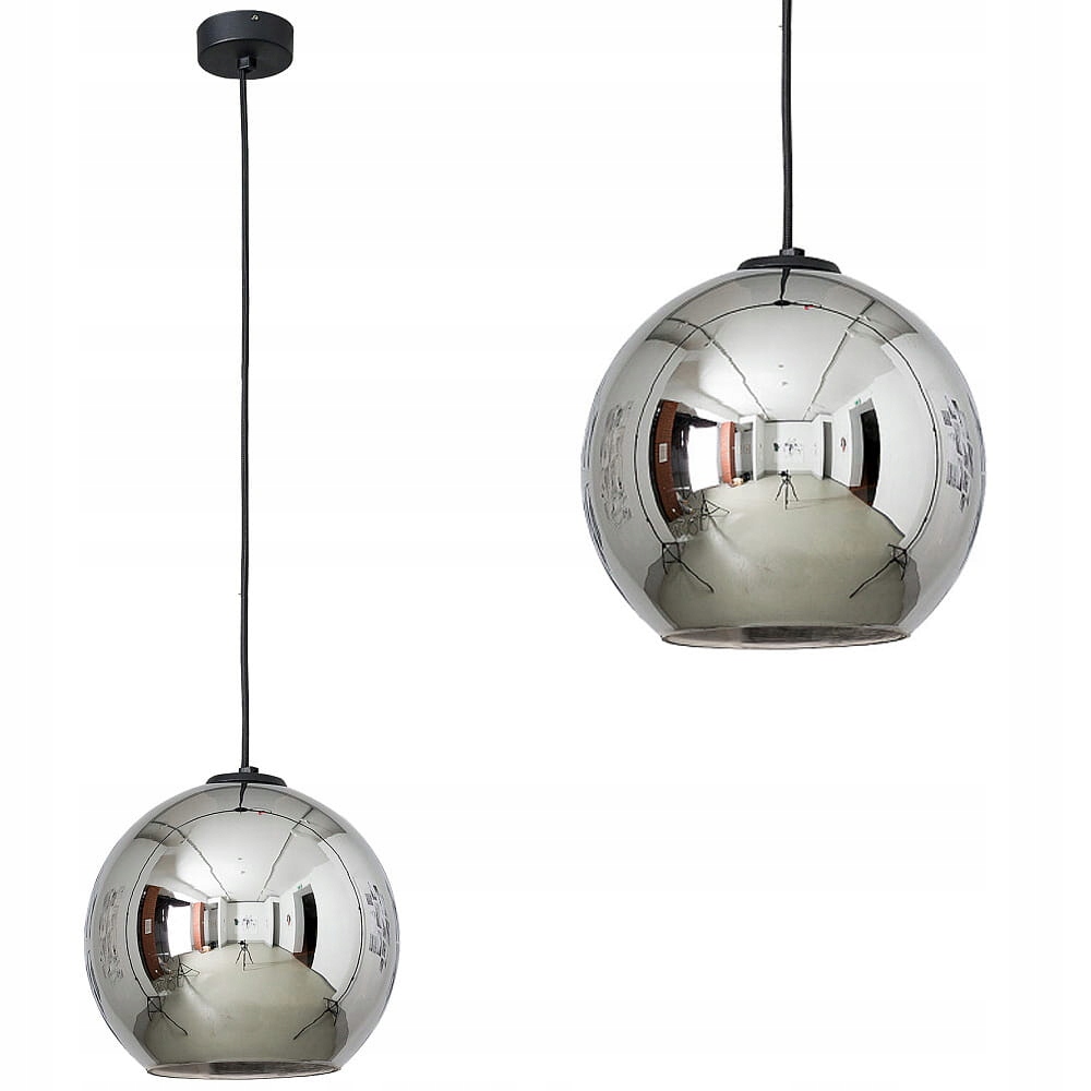 Závěsná lampa Polaris Silver koule z metalizovaného skla 1xE27 Nowodvorski