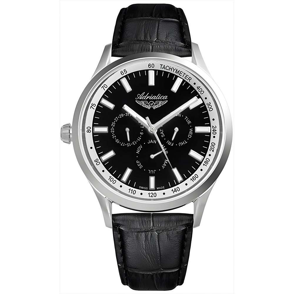 Pánské Hodinky Adriatica A8252.5214QF1 černý řemínek