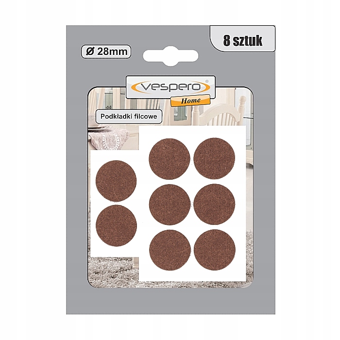 

Podkładki filcowe okrągłe 28 mm 8 szt. 7660