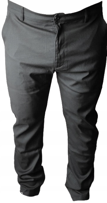 SPODNIE MĘSKIE ELEGANCKIE WIZYTOWE GRAFITOWE DUŻE ROZMIARY W40 L32 Marka inna